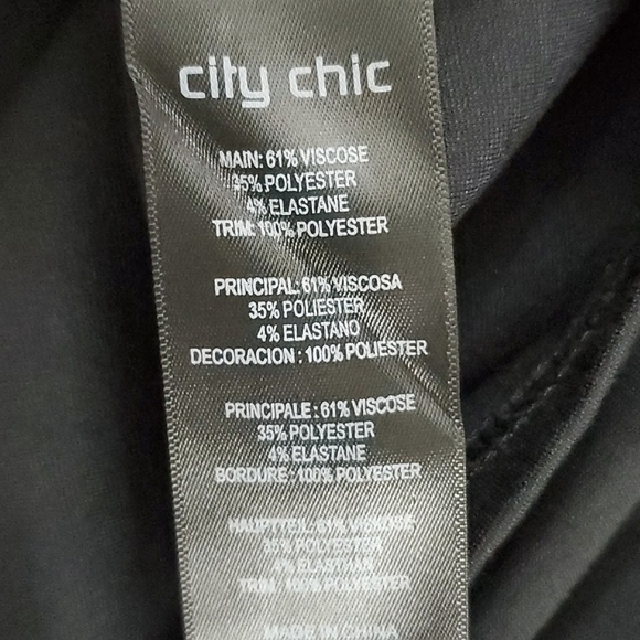 City Chic Black Ruffle Sleeve Dress - Picture 9 of 10